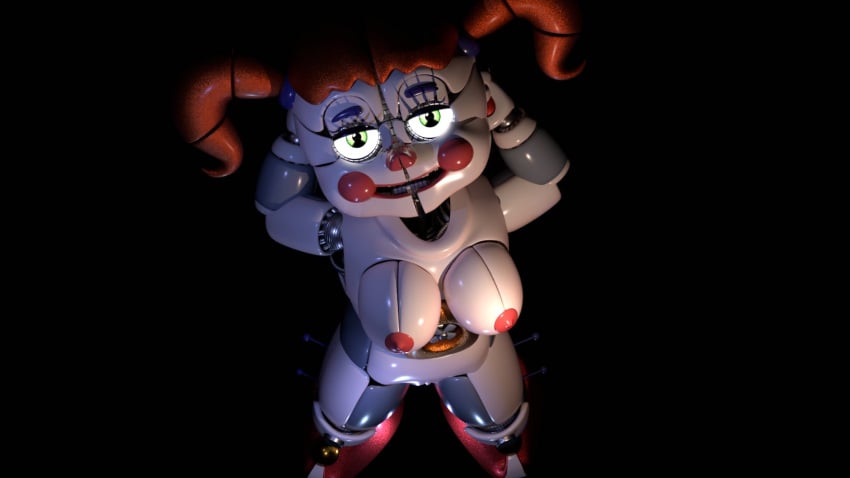 1girls 3d 3d_(artwork) big_breasts breasts busty circus_baby circus_baby_(fnaf) circus_baby_(original) female female_only five_nights_at_freddy's five_nights_at_freddy's:_sister_location full_color glowing_eyes green_eyes joeshownsfw naked naked_female nipples no_penetration nude nude_female pussy robot robot_girl robot_humanoid solo solo_female twintails vagina white_body white_skin