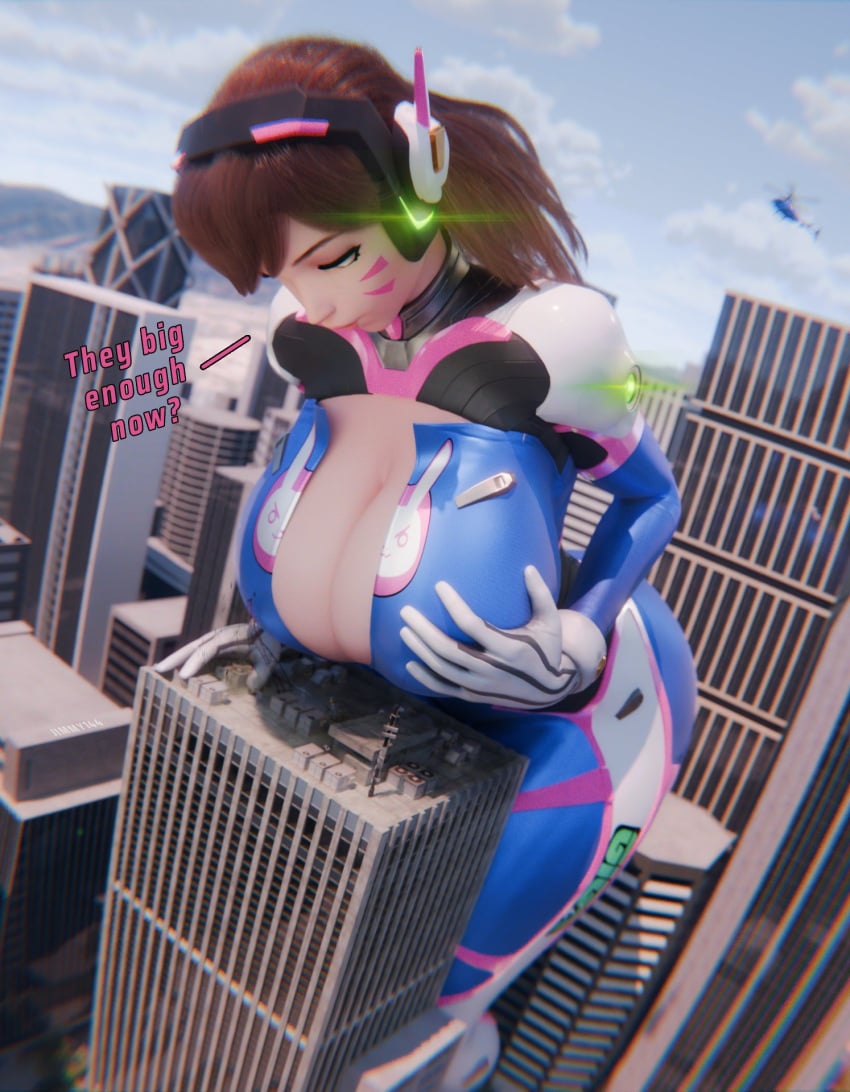 3d 3d_(artwork) asian asian_female big_breasts blizzard_entertainment breasts brown_hair brown_hair_female brunette_female clothed clothed_female d.va female_focus hana_song jimmy144 korean korean_female light-skinned_female light_skin overwatch overwatch_2 video_game_character