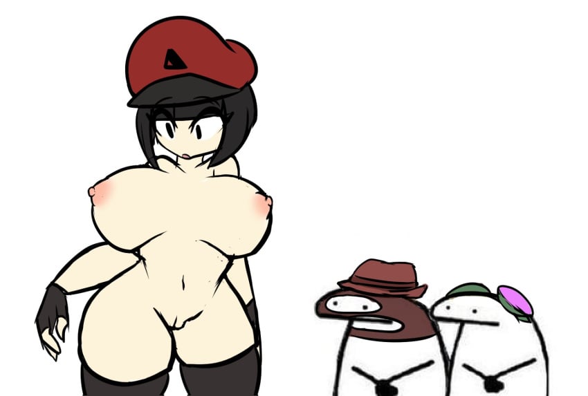 1girls big_breasts black_hair delta_(desiredelta) desir desiredelta female female_focus light_skin mary_(desiredelta) original pink_nipples spy_(team_fortress_2) team_fortress_2