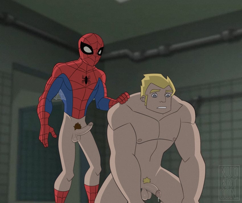 cum eddie_brock gay marvel marvel_comics naked nsfw nudkrt00n penis peter_parker spider-man spider-man_(spectacular) the_spectacular_spider-man yaoi yellow_hair