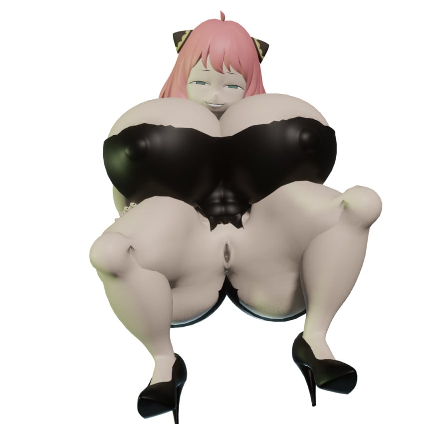 1girls 3d 3d_model 3d_render adult adult_female age_difference aged_up anya_forger big_ass big_breasts big_butt big_muscles big_nipples big_thighs blender_eevee dress dress_up dressed exposed_anus exposed_pussy female female_only huge_ass huge_breasts huge_butt huge_nipples huge_thighs hyper_breasts no_background no_bra pose posing ruvgaming smug smug_expression smug_eyes smug_face smug_grin smug_smile solo spy_x_family squatting transparent_background vagina