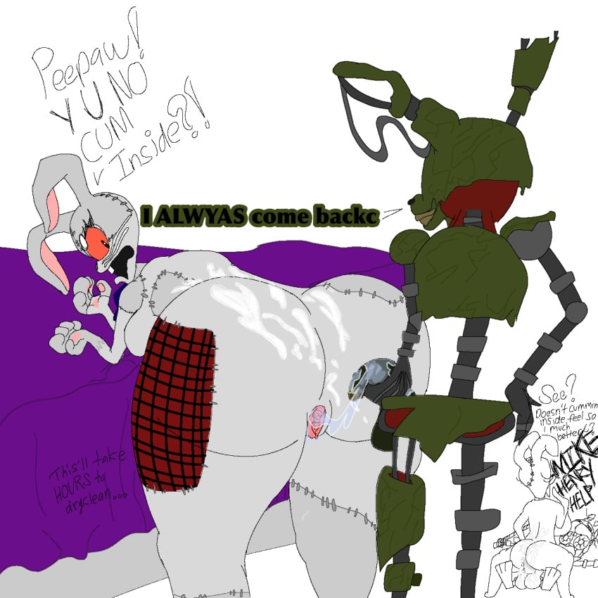 babiduh backshot bodily_fluids burntrap cowgirl_position cum cum_in_pussy cum_inside cumshot doggy_style duo ejaculation female five_nights_at_freddy's five_nights_at_freddy's_3 from_behind_position from_front_position genital_fluids hi_res male male/female on_bottom on_top scottgames screaming sex springtrap springtrap_(fnaf) the_mimic_(fnaf) unwanted_cumshot unwanted_ejaculation vanny_(fnaf) y_u_no