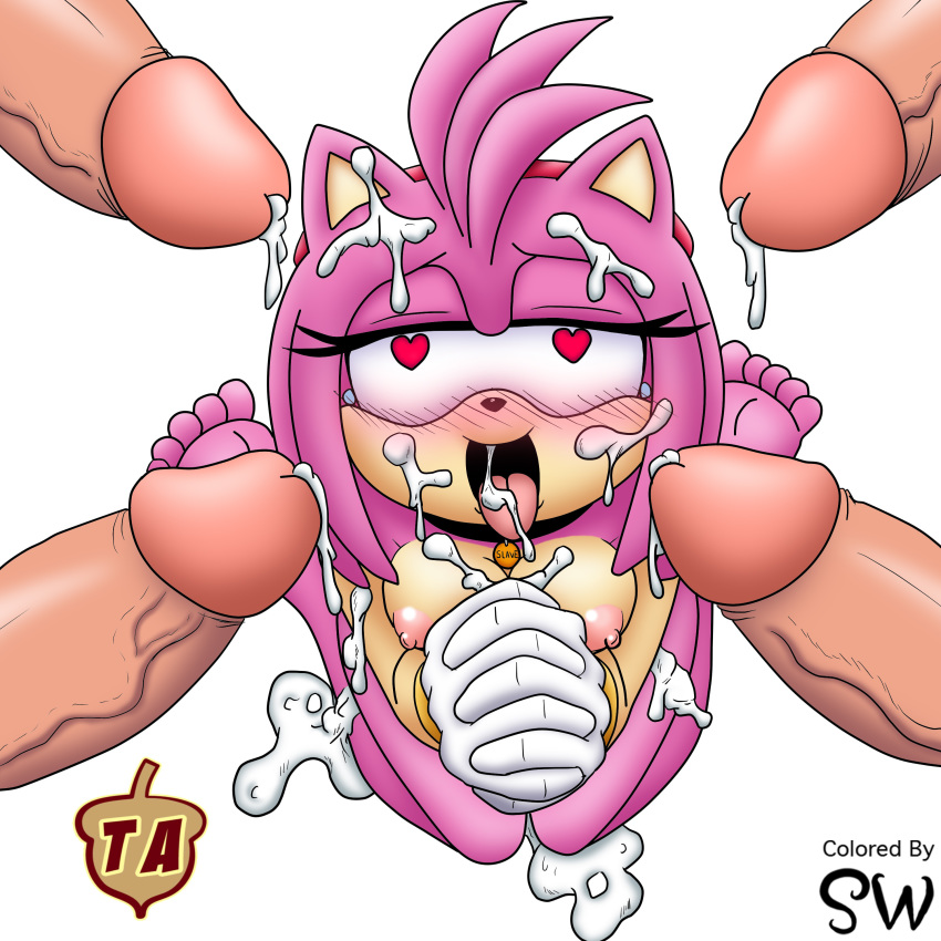 amy_rose barefoot cock_worship color cum cum_on_face fan_character feet female fur furry hail_penis hedgehog humanoid_feet male multiple_males naked nude original_character penis penis_worship sega shadowwalk slashysmiley soles sonic_(series) sonic_fan_characters sonic_oc sonic_team sonic_the_hedgehog_(series) toes