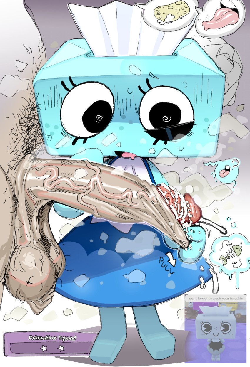 2025 animate_inanimate balls big_balls big_penis black_eyelids black_eyes black_text blue_body blue_clothing blue_dress blue_speech_bubble body_hair clothed clothing dandy's_world digital_drawing_(artwork) digital_media_(artwork) directional_arrow dress english_text erection eyelashes faceless_character faceless_human faceless_male featureless_feet feet female female_focus female_humanoid female_on_human fishbone for_a_head foreskin foreskin_play foreskin_pull freckled_face freckles genitals glans goatboydraws hairy_balls hi_res human human_on_humanoid humanoid humanoid_focus humanoid_genitalia humanoid_penis interspecies larger_human larger_male looking_at_another's_genitalia looking_at_another's_penis looking_at_genitalia looking_at_penis looking_down looking_down_at_genitalia looking_down_at_penis male male_human male_on_humanoid mammal object_head one_eye_half-closed open_mouth penis pictographics pink_tongue pose pubes pupils red_glans reference_image roblox size_difference smaller_female smaller_humanoid smegma smell solo_focus speech_bubble spiral_pupils sponge square_(anatomy) standing text tisha_(dandy's_world) tissue tissue_box tongue toons_(dandys_world) vein veiny_balls veiny_penis white_pupils white_sclera white_speech_bubble white_text