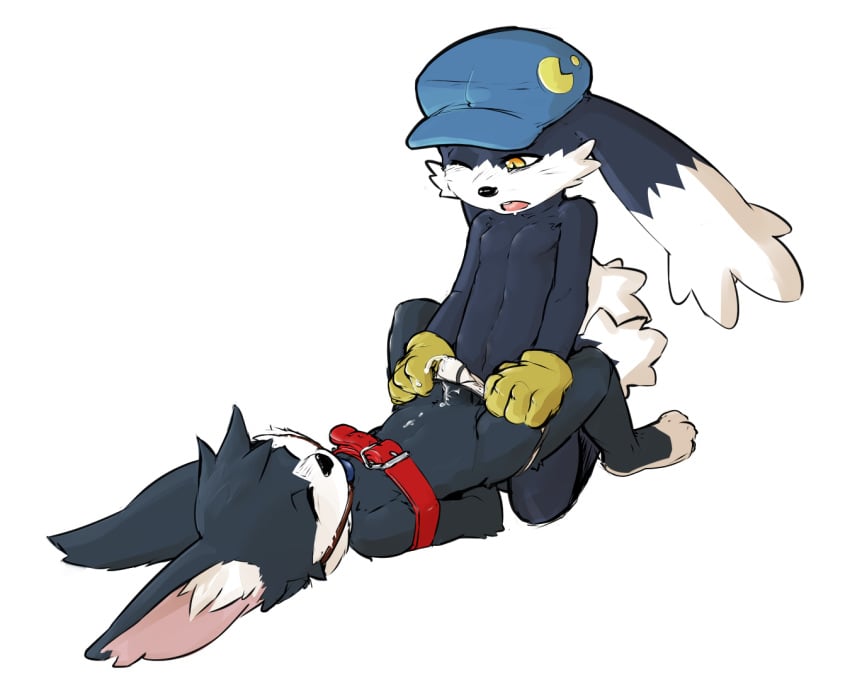 anal ball_gag bondage closed_eyes collar cum eyes furry gag gay hat klonoa klonoa_(series) male masturbation orange_eyes seth-iova sex_slave sex_toy underwear