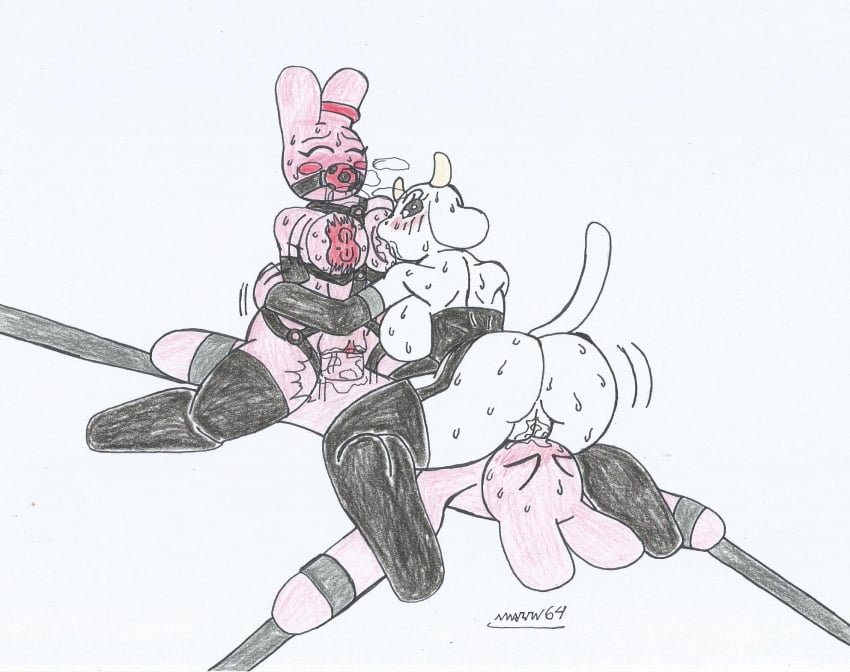 anthro bovid bovine breast_play breast_suck breastfeeding breastfeeding_during_sex breasts bunny_maloney bunny_maloney_(character) candy_bunny cattle charlotte_(bm) charlotte_(bunny_maloney) cunnilingus female female/female hi_res lagomorph leporid male male/female mammal marlon64 nipple_fetish nipple_play nipple_suck oral penetration penile penile_penetration penis_in_pussy rabbit sex sucking tagme tail vaginal_penetration