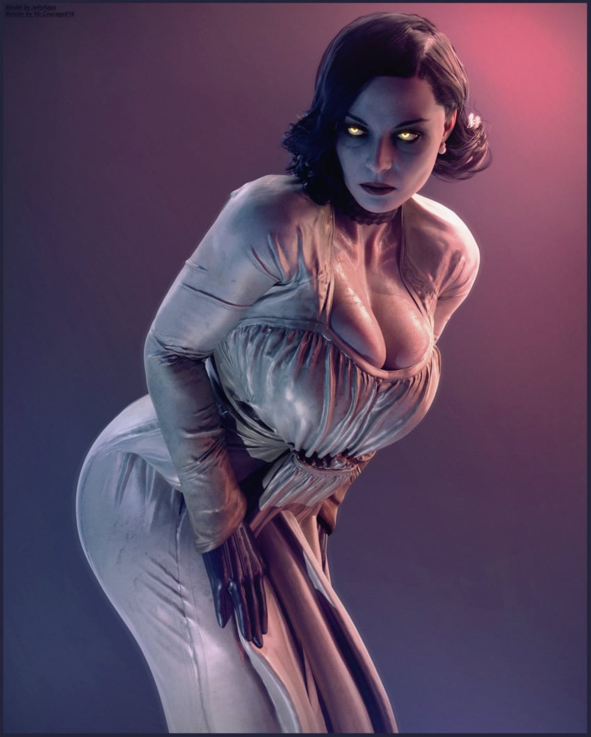 1girls 3d 3d_(artwork) 3d_model 3d_render alcina_dimitrescu artist_name ass biohazard black_hair capcom digital_media_(artwork) dress female female_focus female_only gloves highres hips huge_breasts looking_at_another mature_female mature_woman medium_hair milf mrcourage616 patreon_username pose red_lips resident_evil resident_evil_8:_village solo solo_female standing standing_position tall_female taller_female taller_girl thick_ass thick_butt tight_clothes vampire vampire_girl video_game_character video_games villainess yellow_eyes