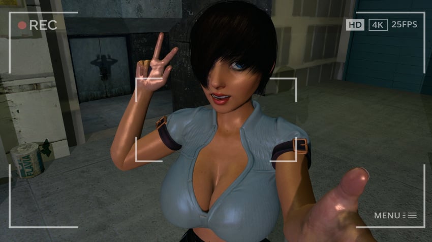 3d big_breasts bioshock bioshock_infinite black_hair breasts busty comic elizabeth_comstock female female_focus female_only ghost hourglass_figure makeup possessed possession scelusnizer short_hair tagme wide_hips