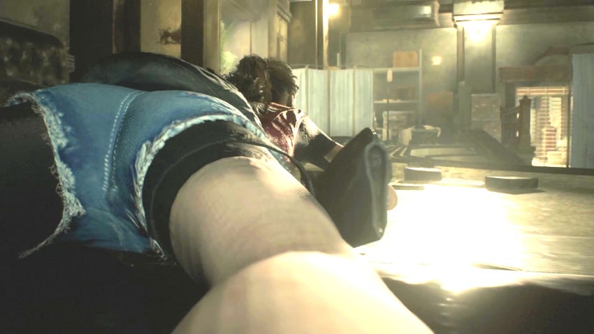 3d ass claire_redfield denim hotpants resident_evil resident_evil_2 shorts