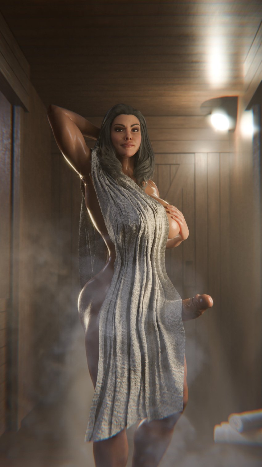 1futa 3d as3d dc dc_comics diana_prince erection futa_only futanari huge_cock injustice_2 justice_league penis solo towel wonder_woman wonder_woman_(injustice) wonder_woman_(series)