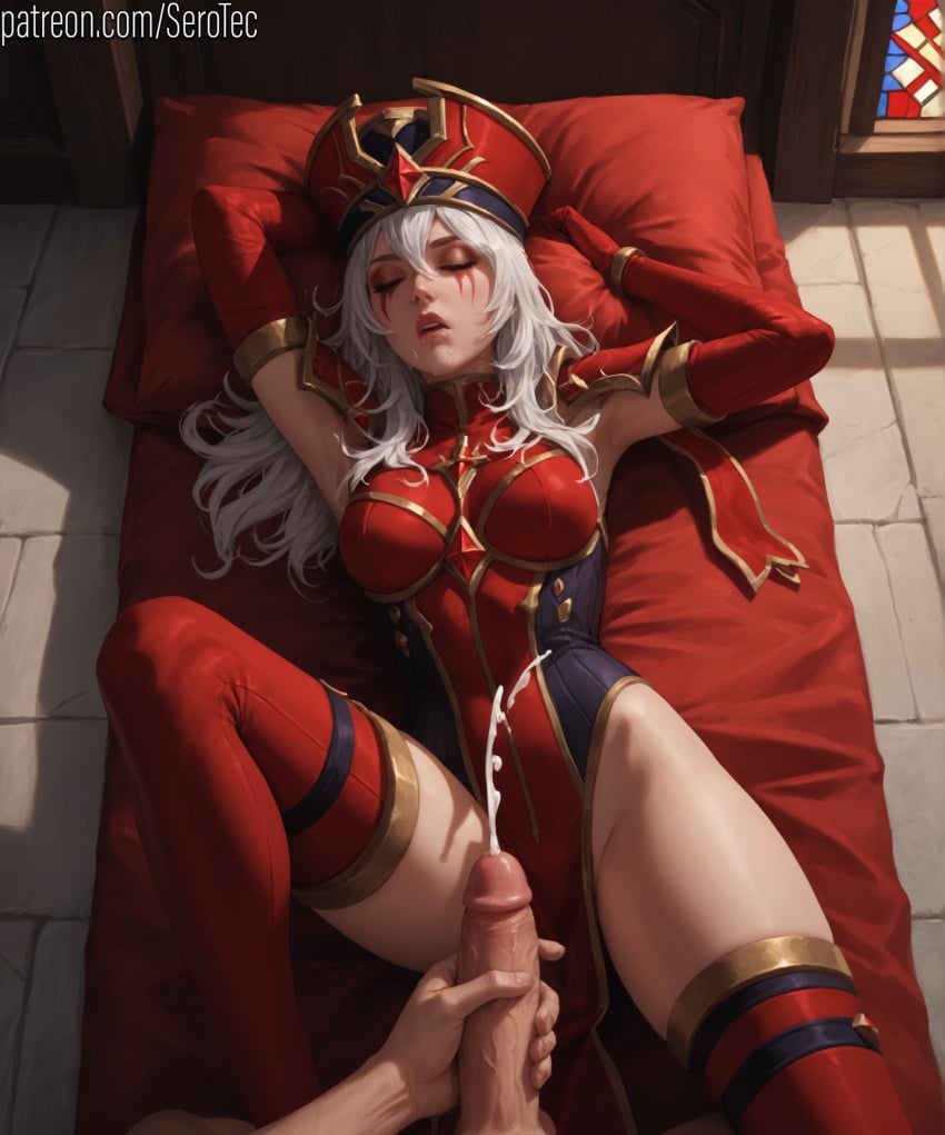 1female 1girls 2d ai_generated asleep closed_eyes closed_eyes cum cumshot female girl hat hi_res high_resolution highres jerking jerking_off jerkingoff leotard long_hair male_masturbation masturbation pony_diffusion_xltasy sally_whitemane serotec sleep_molestation sleeping somnophilia straight warcraft white_hair world_of_warcraft