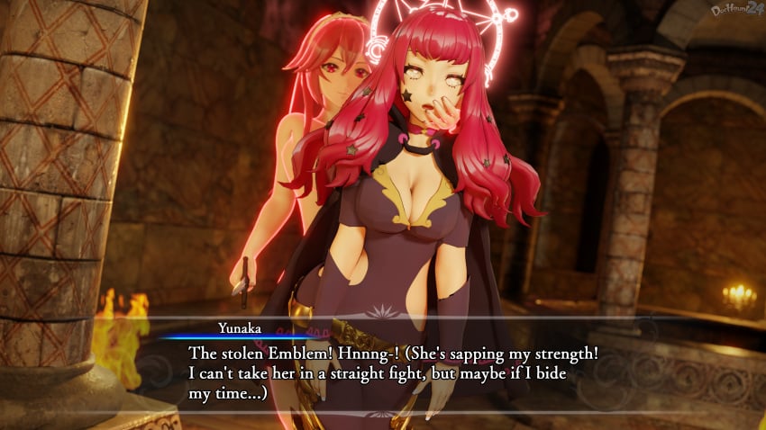 3d assassin corruption dochaunt24 female futanari indoors ivy_(fire_emblem) lucina_(fire_emblem) multiple_girls tricked villainess yunaka_(fire_emblem)