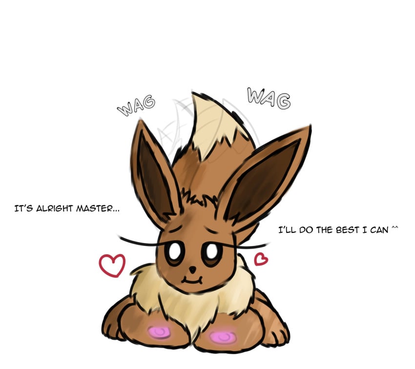 animal_ears anthro anthro_only breasts breasts_on_floor brown_fur dialogue eevee eeveelution eyebrows eyelashes fur furry furry_female furry_only generation_1_pokemon heart hi_res looking_at_viewer mammal nintendo nipple philahorns pokemon pokemon_(species) smiley_face smiling_at_viewer tagme tailwag twitter_link video_game_character video_games