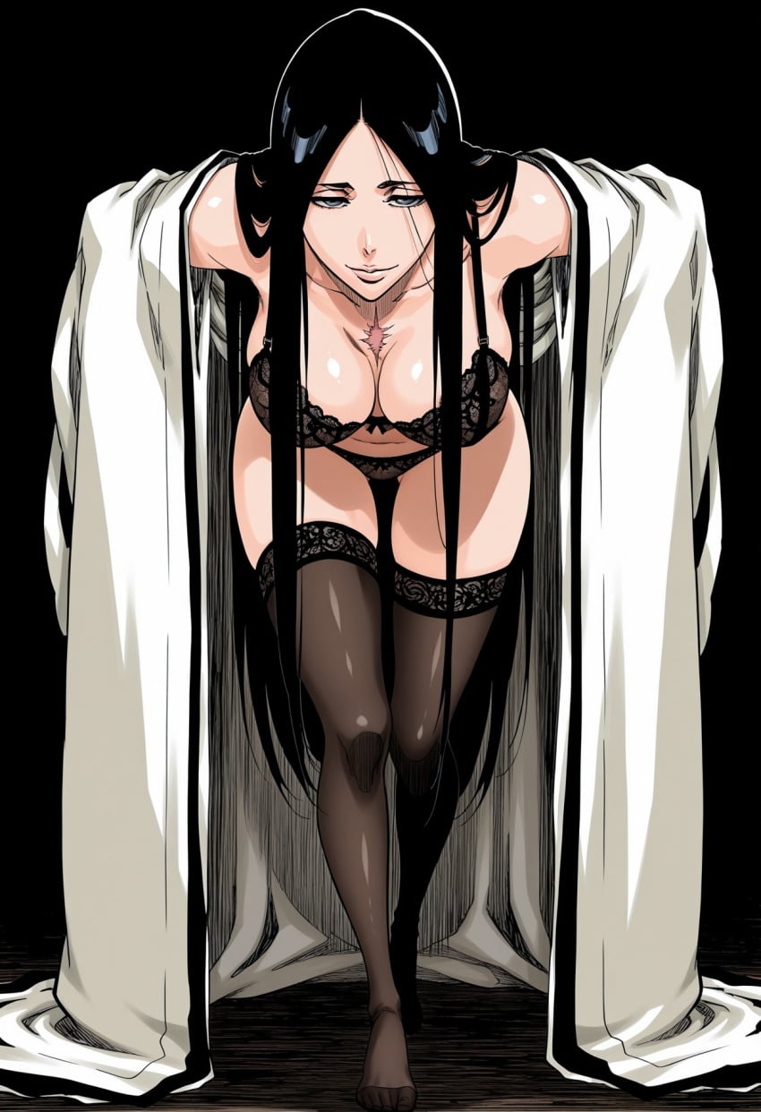 1girls ai_generated black_hair bleach female female_only long_hair tagme unohana_retsu