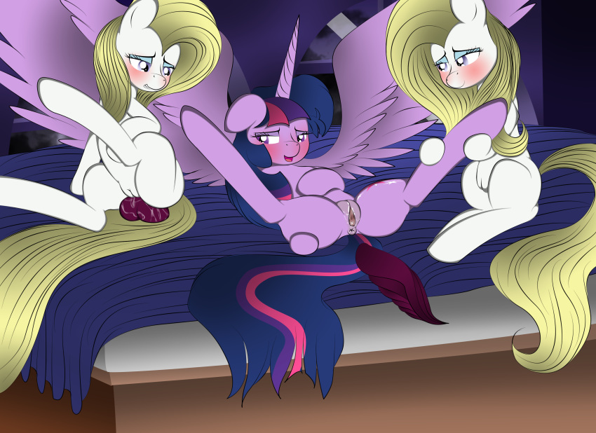 alicorn anus blush equine female friendship_is_magic horn horse my_little_pony pony pussy straight_hair twilight_sparkle_(mlp) v-d-k wings