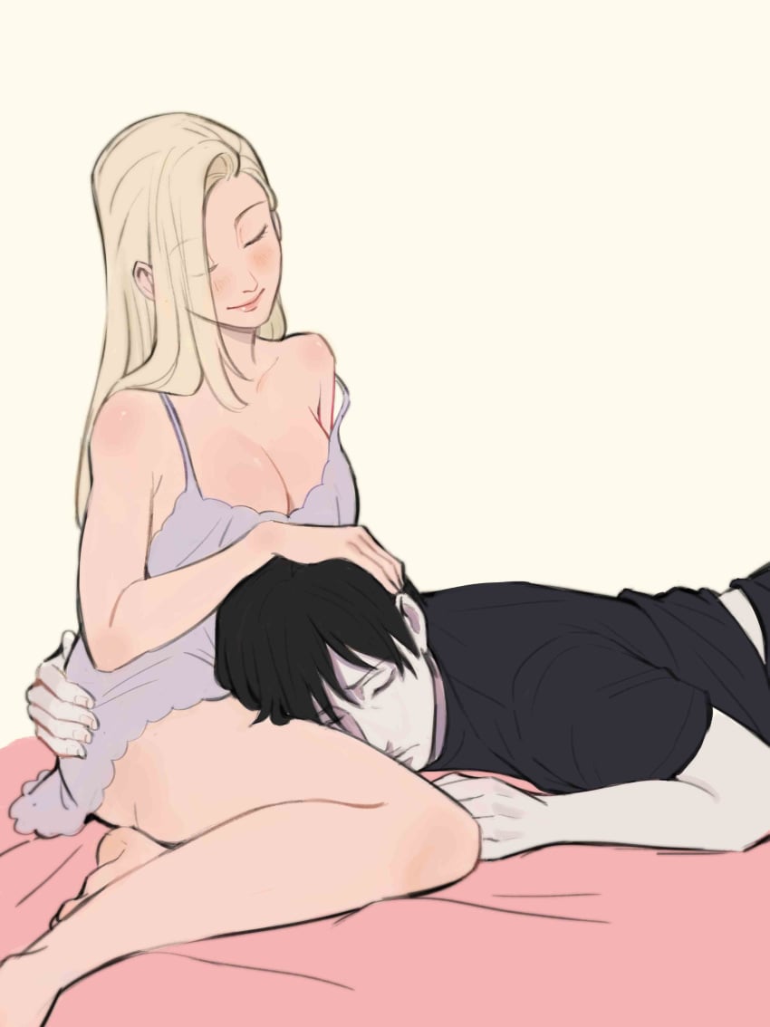 1boy 1boy1girl 1girl 1girls absurd_res absurdres ass_grab bare_arms bare_legs bare_shoulders bare_thighs barefoot bed bed_sheet bedding big_breasts black_hair blonde_hair blush boruto:_naruto_next_generations bottomless boyfriend-girlfriend busty canon_couple cleavage closed_eyes clothed clothing couple dress feet female grope groping groping_ass groping_butt hair_over_one_eye hand_on_ass hand_on_butt hi_res high_resolution highres husband_and_wife ino_yamanaka large_breasts light-skinned_female light_skin lingerie lips lipstick looking_pleasured makeup male male/female married_couple monday_mint naruto naruto:_the_last naruto_(series) naruto_shippuden no_bra no_panties on_bed pale-skinned_female pale-skinned_male pale_skin pink_lips pink_lipstick pleasure_face purple_lingerie purple_underwear romantic romantic_ambiance romantic_couple sai short_dress shounen_jump shueisha sideboob sitting sleeping sleeveless sleeveless_dress smile smiling straight stroking_hair thick_thighs thighs underwear very_high_resolution voluptuous voluptuous_female weekly_shonen_jump wholesome yamanaka_ino