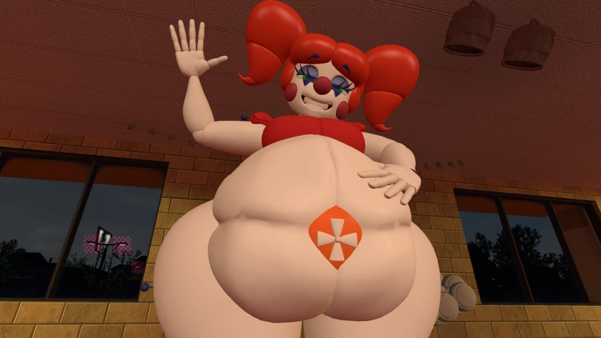 belly_bigger_than_head circus_baby clown_girl five_nights_at_freddy's five_nights_at_freddy's:_sister_location huge_breasts thighs vore