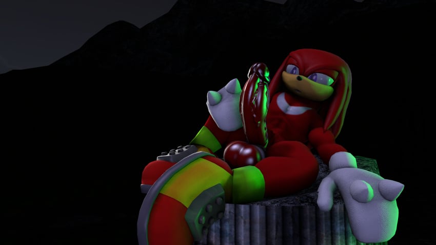 3d 3d_(artwork) anthro balls echidna erection knuckles_the_echidna male neotaurus nude penis solo sonic_(series)