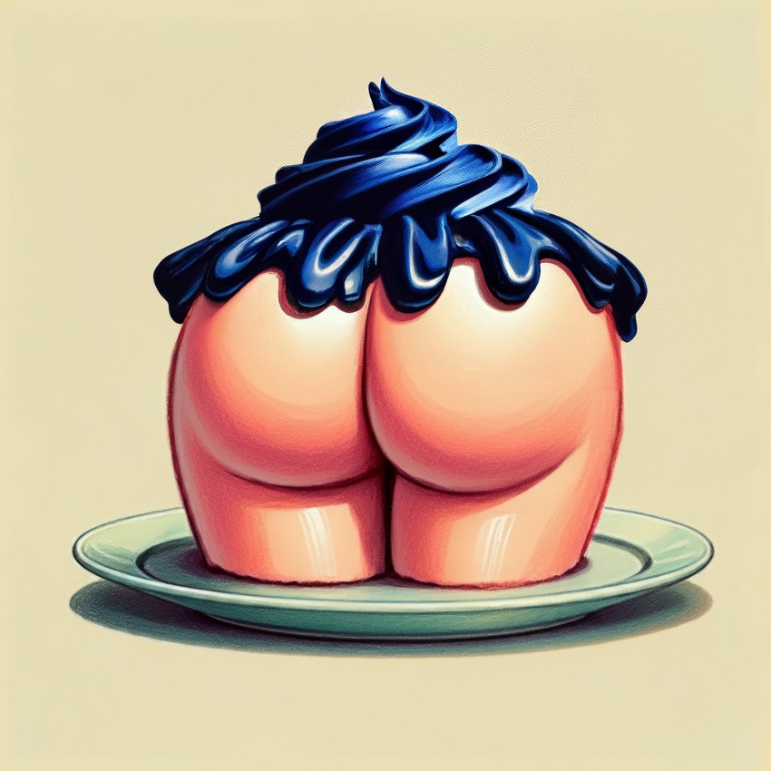 ai_generated ass cake cupcake eating_ass food