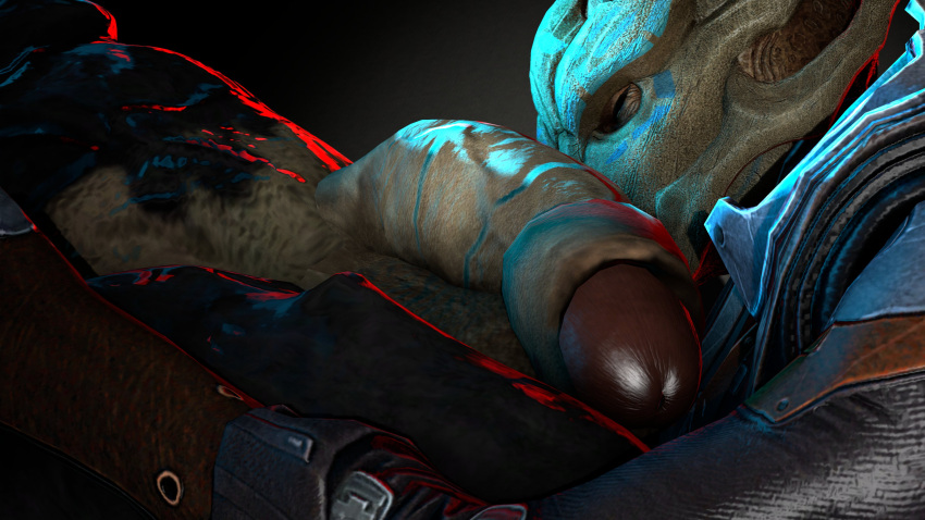 3d 3d_(artwork) blowjob interspecies krogan mass_effect massive_penis turian unknown_artist