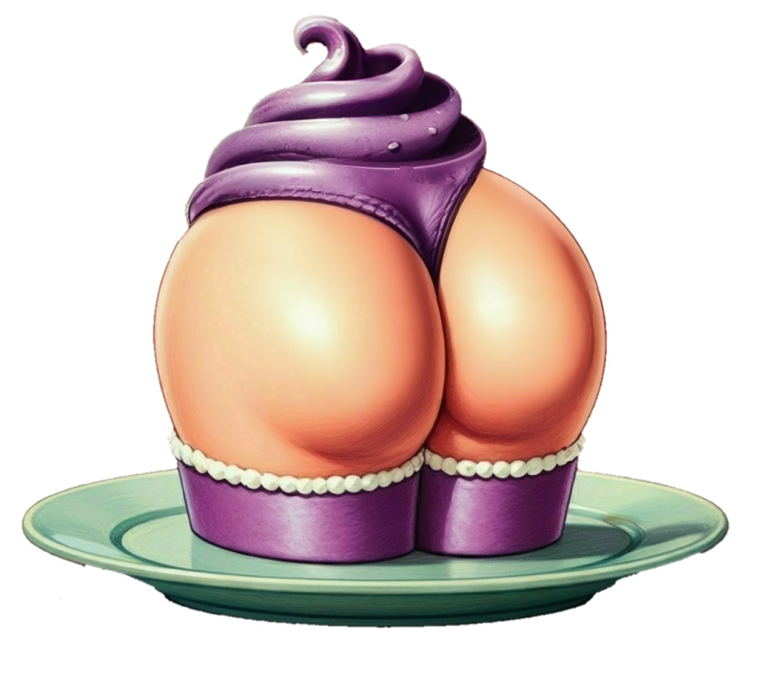 ai_generated ass cake cupcake food