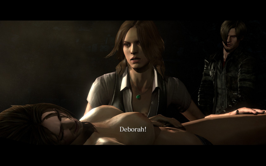 3d deborah_harper edited game_cg helena_harper large_breasts nipples resident_evil resident_evil_6 sisters tagme