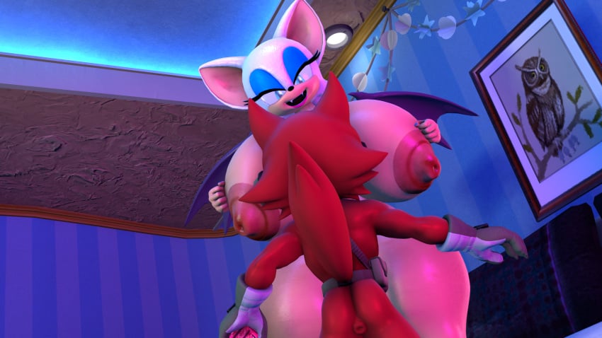 3d 3d_(artwork) 3d_model anthro blueapple breasts chiropteran gadget_the_wolf gloves mobian mobian_(species) mobian_bat nipples penis phantom_ruby red_body rouge_the_bat sega sonic_(series) sonic_adventure_2 sonic_forces sonic_the_hedgehog_(series) standing tan_body wings