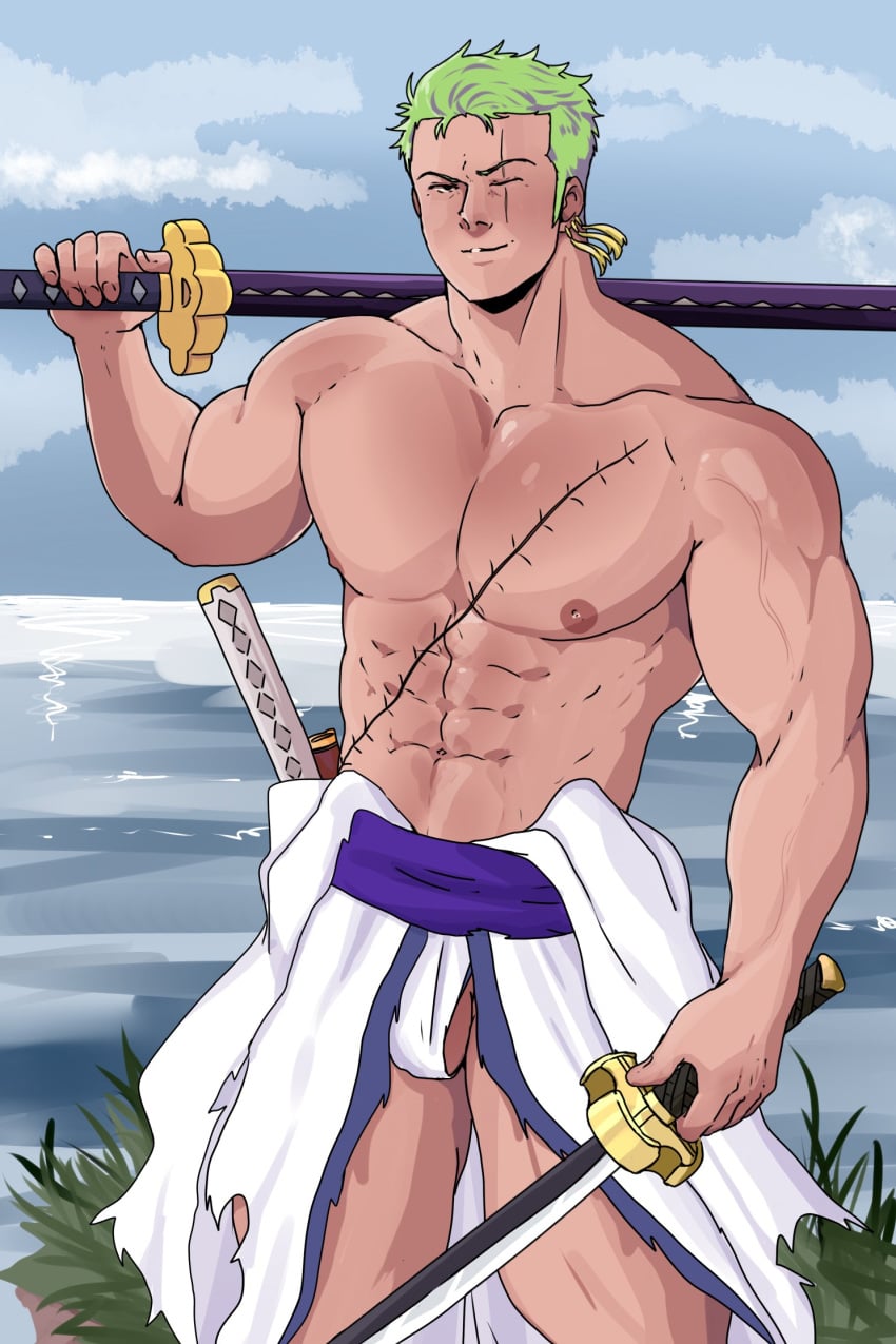 Roronoa Zoro (One Piece) Rule 34 Image