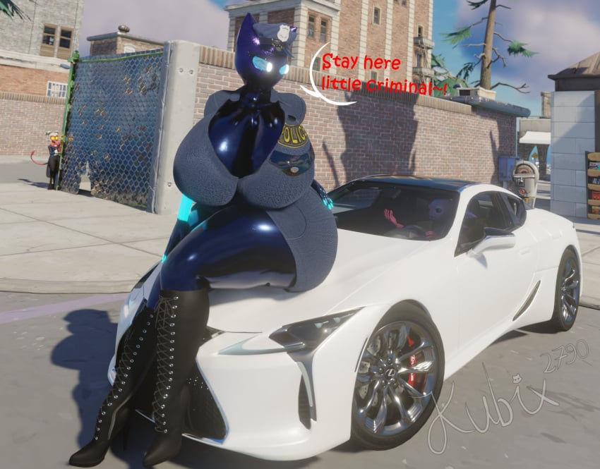 3d 3d_(artwork) 3d_model bighotdaddycat car detained epic_games female_focus fortnite fortnite:_battle_royale furry furry_female huge_ass huge_breasts huge_butt huge_thighs laced_boots lynx_(fortnite) motor_vehicle no_bra_under_clothes outdoors outside police police_hat police_officer police_uniform policewoman tilted_towers voluptuous voluptuous_anthro voluptuous_female voluptuous_milf