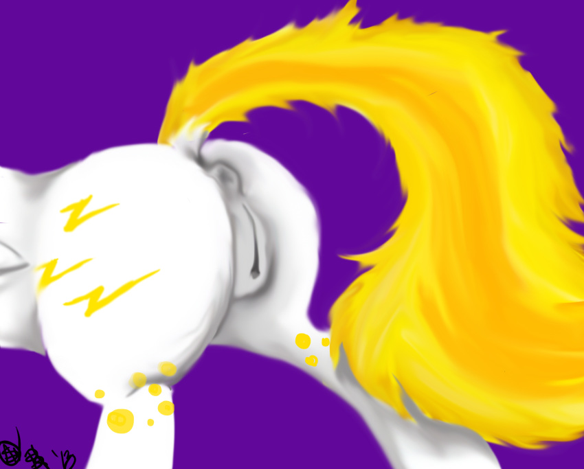 anus cutie_mark equine female friendship_is_magic horse lightning_chaser lightning_chaser_(mlp) my_little_pony pony pussy solo white_fur