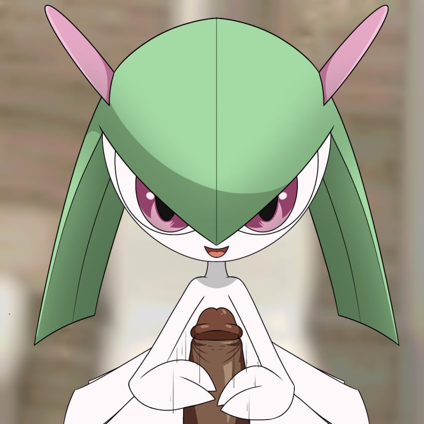 black_penis kirlia looking_at_viewer masturbation pokemon