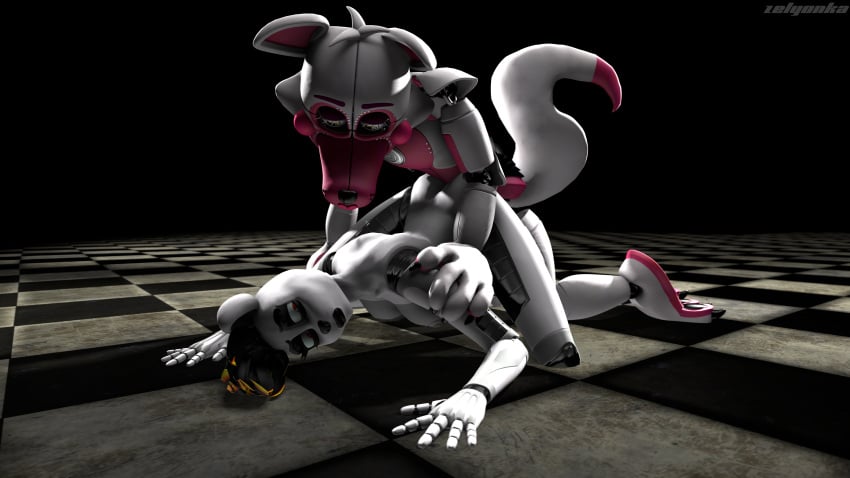 2024 3d_(artwork) absurd_res anal anal_sex animatronic anthro ass ass_up bear bent_over black_background breasts canid canine checkered checkered_floor digital_media_(artwork) doggy_style dominant dominant_gynomorph dominant_intersex duo fan_character five_nights_at_freddy's forced fox from_behind_position funtime_foxy_(fnaf) gynomorph gynomorph/gynomorph gynomorph_penetrated gynomorph_penetrating gynomorph_penetrating_gynomorph gynomorph_penetrating_intersex hair head_down hi_res intersex intersex/intersex intersex_penetrated intersex_penetrating intersex_penetrating_gynomorph intersex_penetrating_intersex looking_down_at_partner machine mammal nipples nude penetration pink_body rape robot robot_anthro scared scared_face scottgames sex simple_background sister_location source_filmmaker_(artwork) tail watermark white_body zelyonka