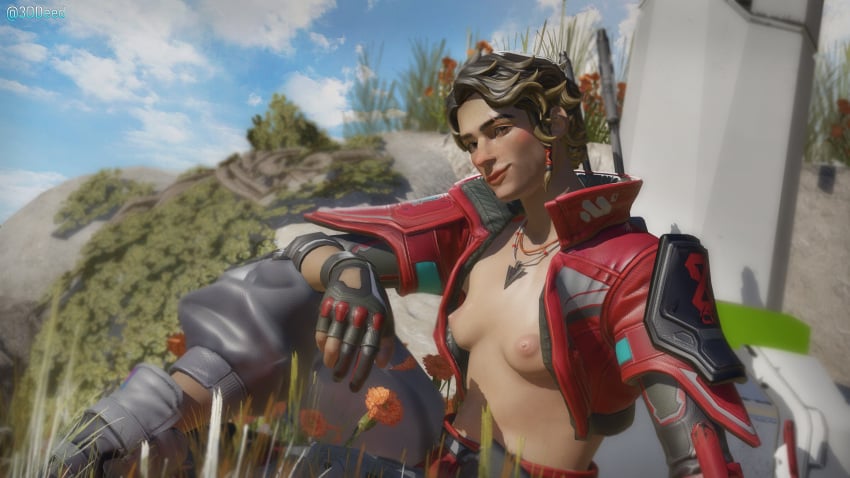 3d 3d_(artwork) 3ddeed apex_legends blender_(software) breasts breasts_out butch enea_davide_guarino rule_63 small_breasts solo solo_female solo_focus sparrow_(apex_legends)
