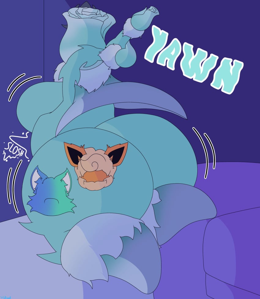 1girls anthro anthrofied ass belly belly_bulge breasts breasts digestion fat female female_pred flora_fauna frost_rose_(pvz) plant plant_girl plant_humanoid plantie plants_vs._zombies plants_vs_zombies popcap_games pred pussy rose_(pvz) vore vore_belly vorock