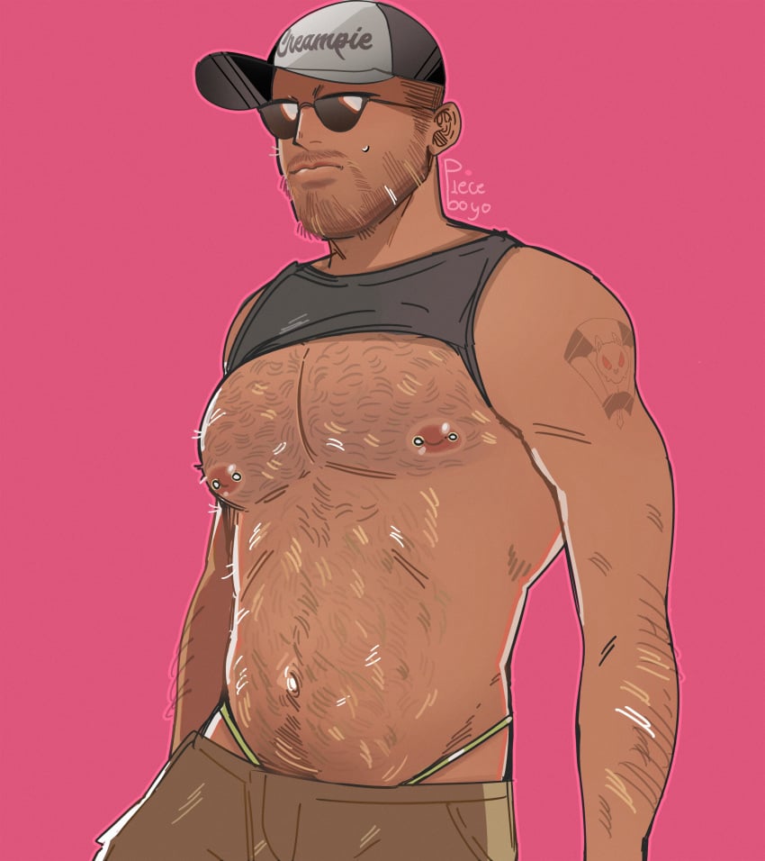 1boy 1guy 1male 1man bara barazoku barbell_piercing beard beard_stubble exposed_chest exposed_stomach exposed_torso g-string grand_theft_auto grand_theft_auto_vi hairy hairy_chest hairy_male hairy_stomach jason_(gta) jason_duval jason_duval_(gta_vi) lifted_shirt male male_focus male_only partially_clothed_male partially_undressed pieceboyo pierced_nipples rockstar_games shirt_lift shirt_up shirtless shirtless_male shorts solo solo_focus solo_male sunglasses sunglasses_on_head tattoo tattoo_on_arm tattooed_arm tattoos toned toned_arms toned_body toned_male toned_stomach