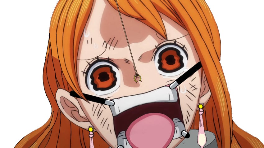 condom female female_only hook hooked_nose nami_(one_piece) nose_hook nose_piercing nude ograniczony one_piece piercing rape rape_slave raped raped_female raped_girl slave slavegirl stretching_mouth