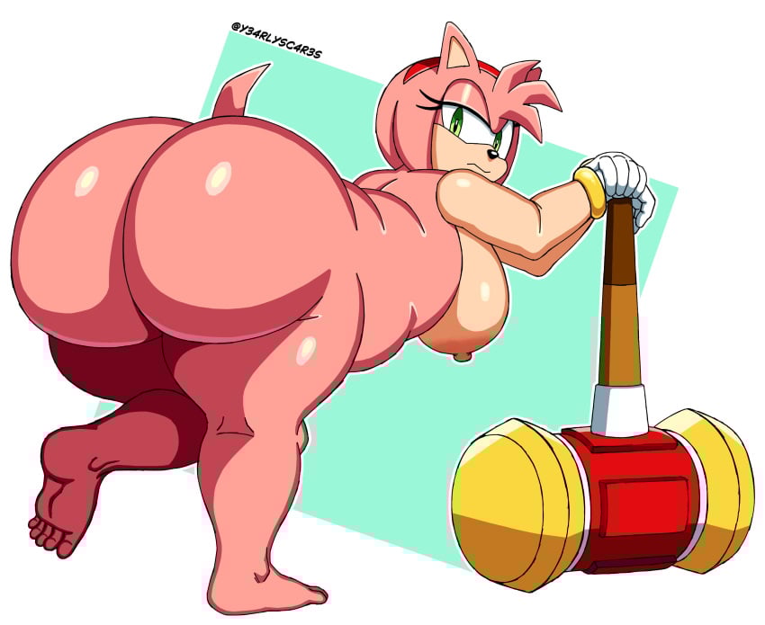 1girls absurd_res amy_rose anthro anthrofied areolae ass ass_focus back_view backboob bent_over big_ass big_breasts bottom_heavy bottomless breasts breasts_bigger_than_head bubble_butt busty curvaceous curvy curvy_female digital_media_(artwork) eulipotyphlan eyebrows eyelashes fat_ass female female_focus female_only fur furry gigantic_ass gigantic_breasts glistening glistening_body green_eyes hedgehog hi_res hourglass_figure huge_ass huge_breasts looking_at_viewer looking_back mammal mobian_(species) motion_lines nipples pink_body pink_fur sega slightly_chubby solo sonic_(series) sonic_the_hedgehog_(series) thick_thighs twitter_link video_games voluptuous voluptuous_female wide_hips y34rlysc4r3s