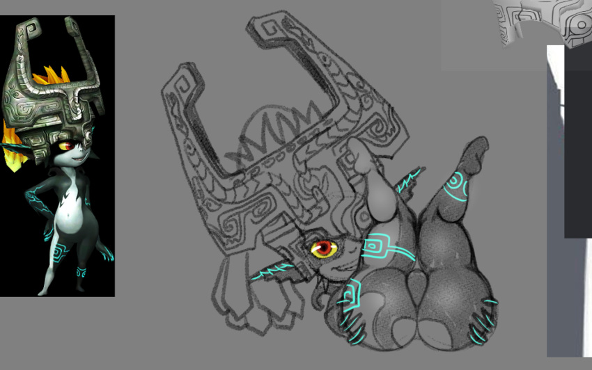 ass ass_focus ass_grab female_only grin hands_on_ass huge_ass imp imp_midna midna raven07 shortstack sketch smile the_legend_of_zelda the_legend_of_zelda:_twilight_princess twilight_princess