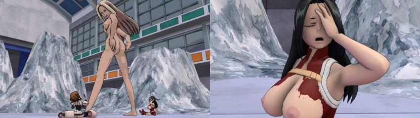 3d anal_vore momo_yaoyorozu mt._lady my_hero_academia ochako_uraraka tsuyu_asui unbirthing vore