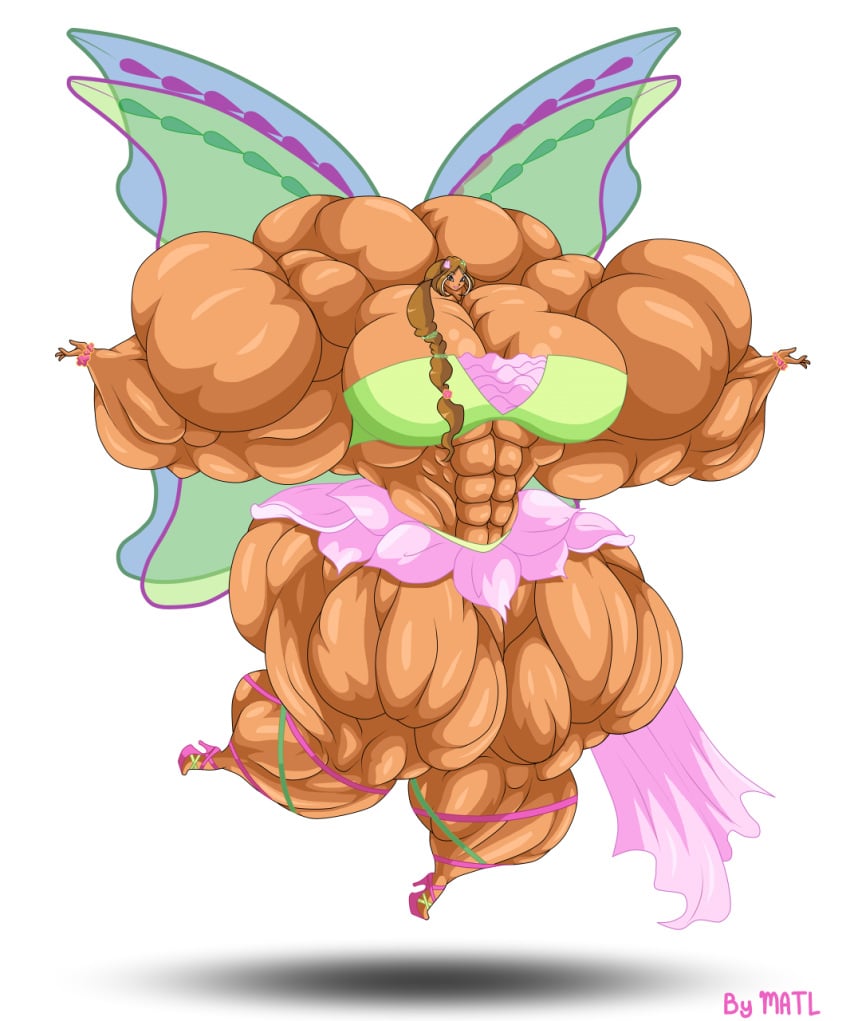 abs biceps breasts fairy fairy_wings female hair long_hair matl muscles muscular muscular_arms muscular_female muscular_legs muscular_thighs pecs what wings winx_club