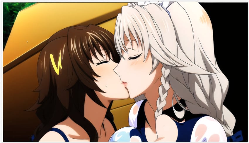 2milfs 2women ai_generated grayfia_lucifuge high_school_dxd kissing lesbian_couple lesbian_kiss lovers venelana_gremory yuri yuri yuri