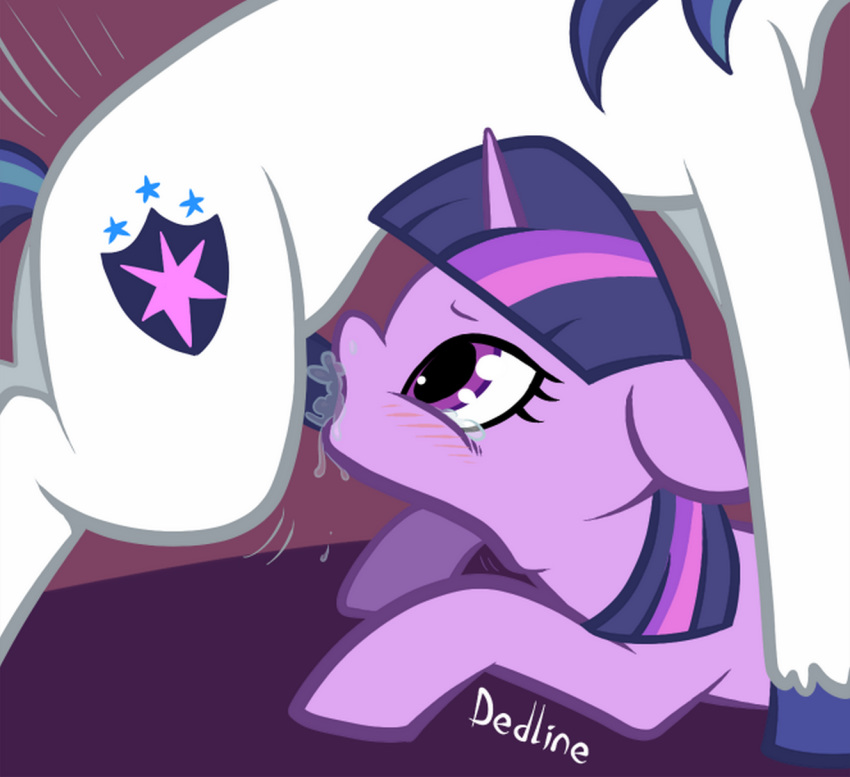 brother_and_sister cutie_mark dedline deepthroat equine fellatio female friendship_is_magic horn horse incest my_little_pony oral penis pony sex shining_armor_(mlp) straight_hair tears throat_bulge twilight_sparkle_(mlp) unicorn