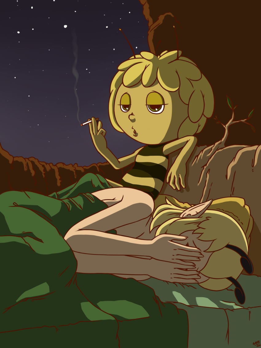 2girls bee bondage_fairies bug_girl maya_(maya_the_bee) maya_the_bee pfil raph13 ruined_for_marriage yuri