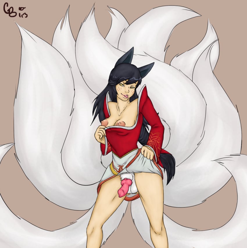 ahri bombchu fur furry_tail humanoid league_of_legends multiple_tails tagme tail