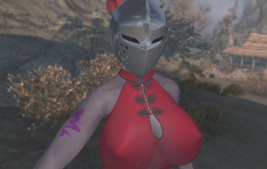 3d big_ass big_breasts knight lahma skyrim stockings tattoo tattoos thigh_highs thighs