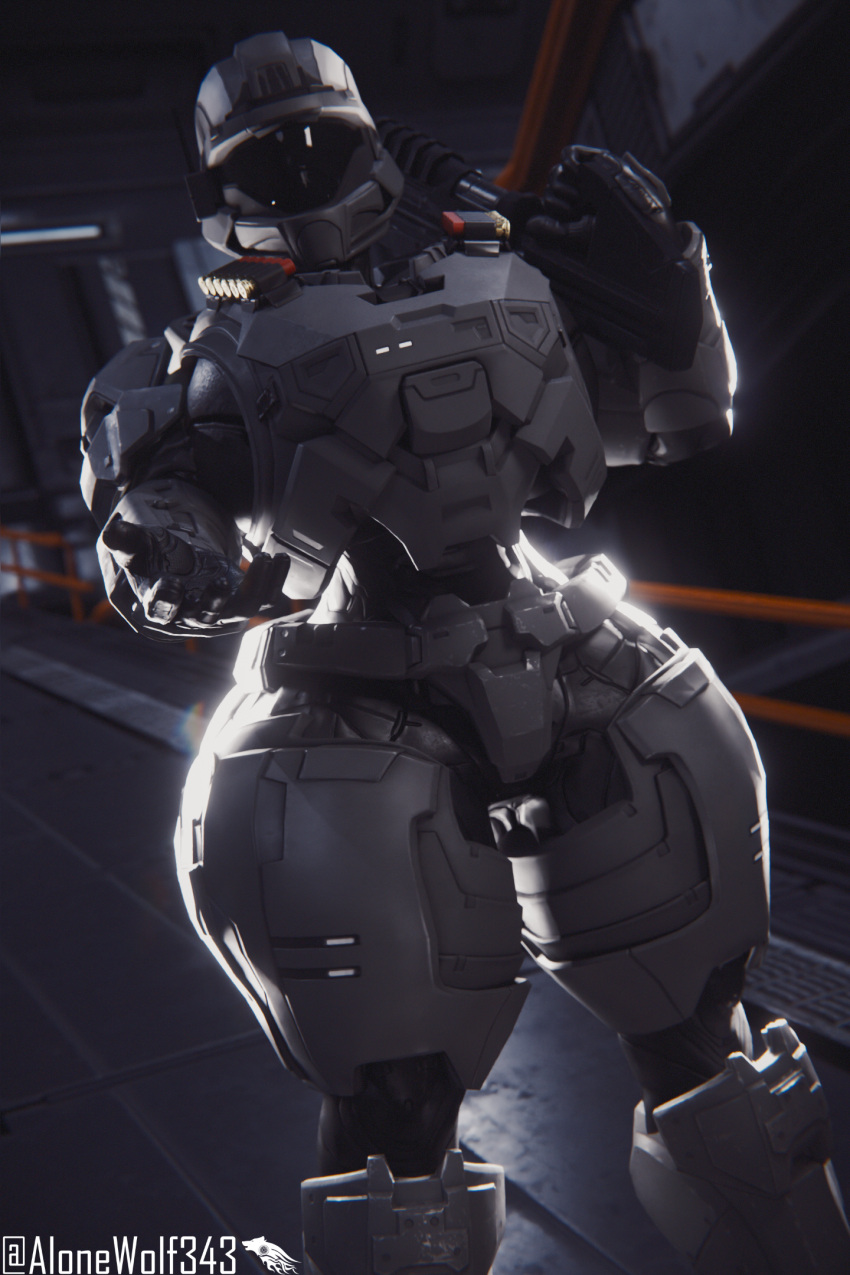 3d 3d_(artwork) alonewolf343 armor armored armored_female big_ass big_breasts big_butt big_thighs blender_(software) blender_cycles extended_arm halo_(series) huge_ass huge_breasts huge_butt huge_thighs looking_at_viewer spartan_(halo) spartan_iv_(halo)