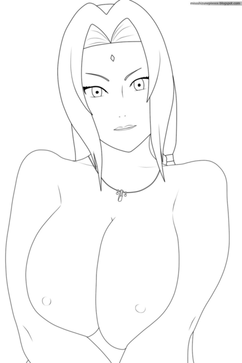 female female_only human line_art missshizune monochrome naruto solo tagme tsunade