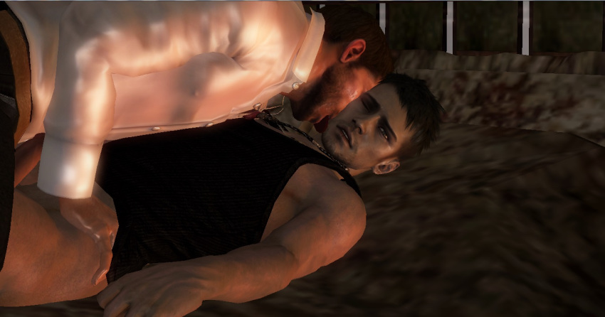 3d capcom chris_redfield crossover dante dante_(dmc:_devil_may_cry) devil_may_cry_(series) dmc:_devil_may_cry gay human male male_only multiple_males penis resident_evil resident_evil_6 yaoi