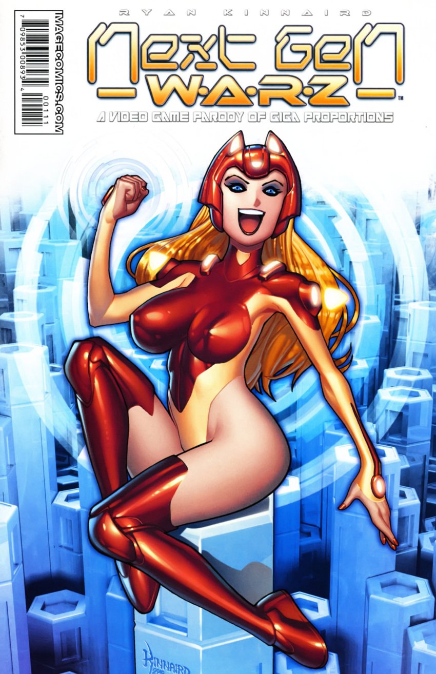 1girls android android_girl boots breasts comic comic_book_character comic_cover duo duo_female duo_focus forbox360 gloves image_comics leotard long_hair long_hair_female next_gen_warz official_art orange_hair parody robot robot_girl robot_humanoid ryan_kinnaird short_hair short_hair_female tagme video_games