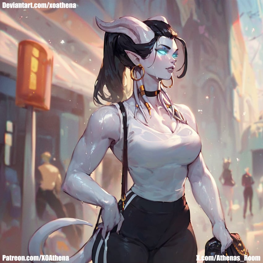 ai_generated athena beautiful big_breasts draenei draenei_female goddess reincarnation